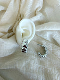 Orecchini croissant silver