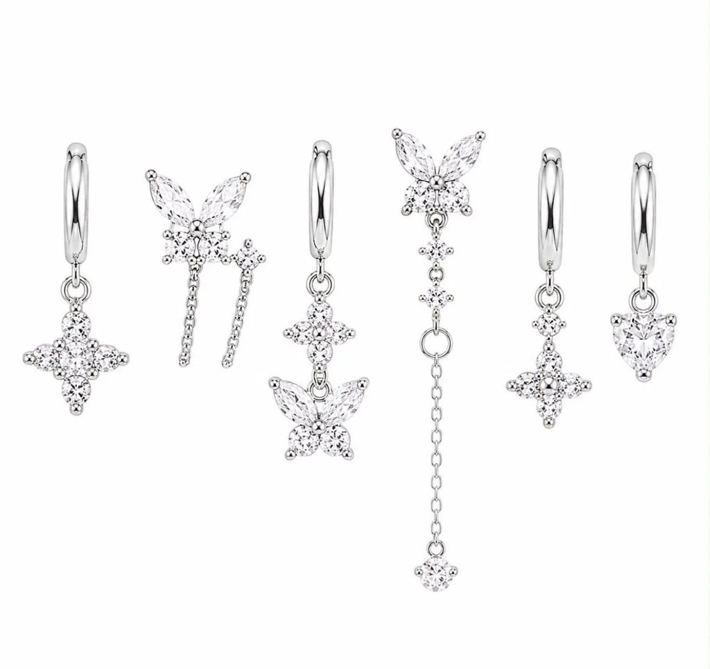 Set Orecchini Flower Silver