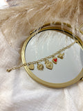 Bracciale Charm Cuori Gold