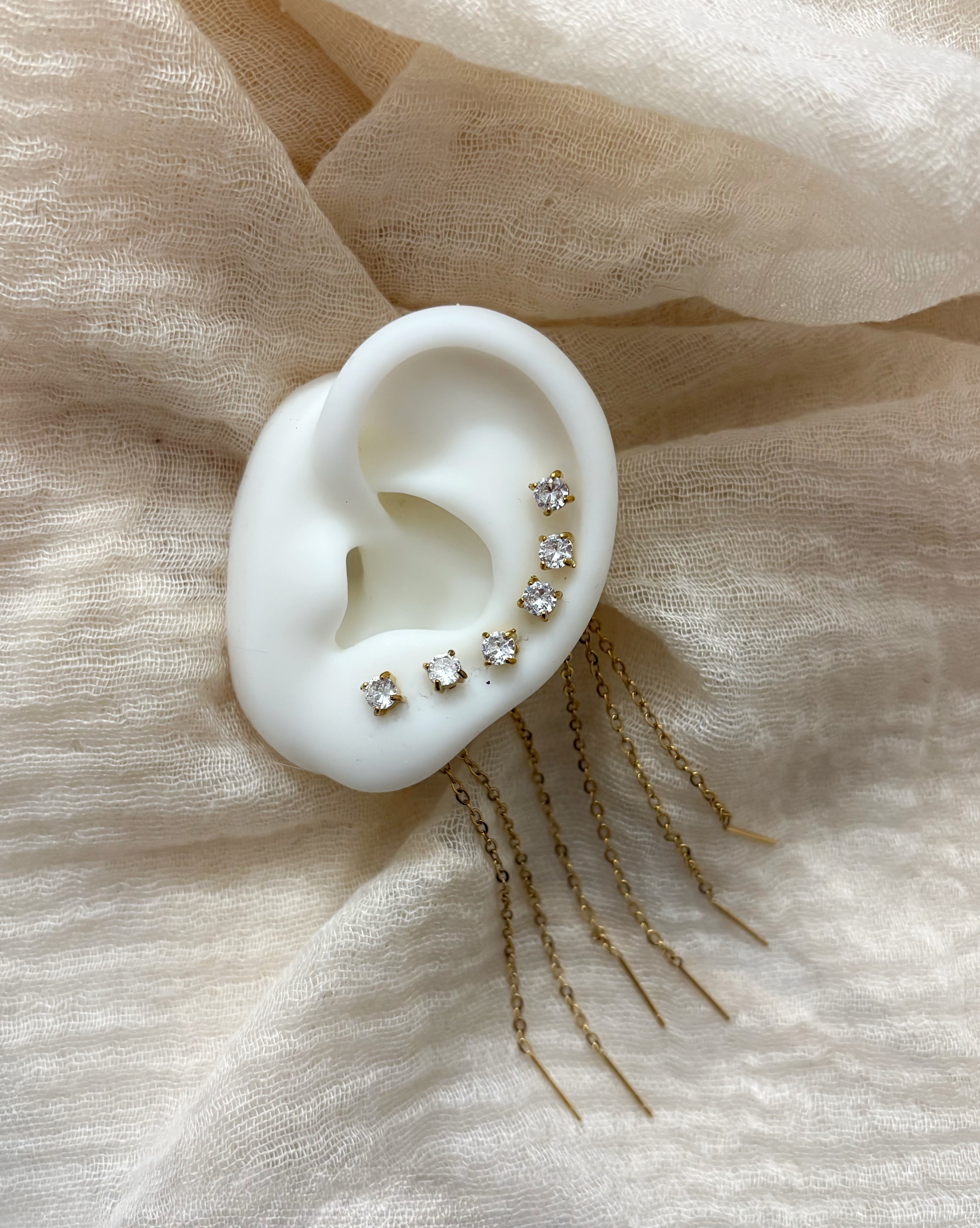 Set Orecchini Saliscendi Gold