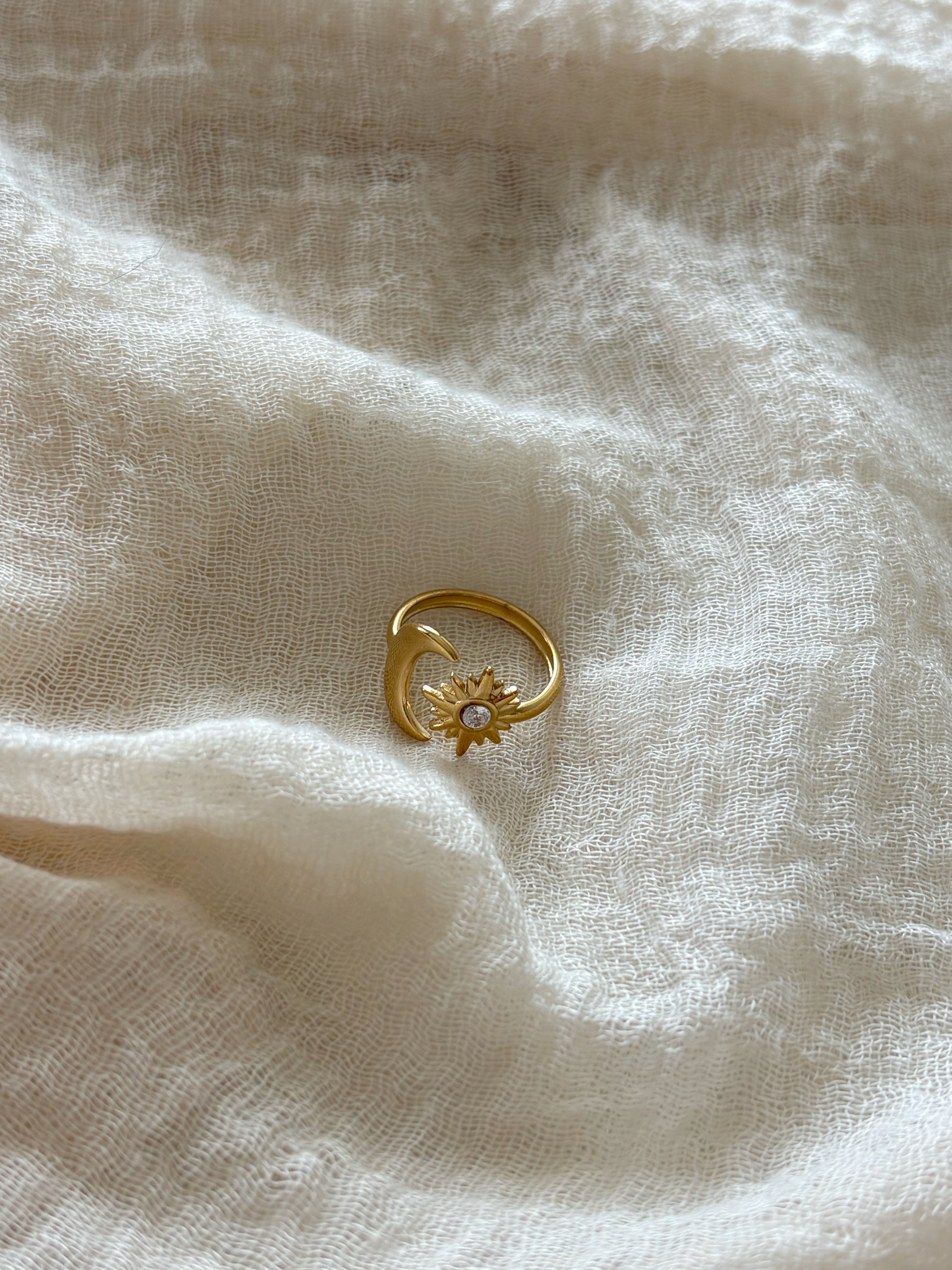 Anello Sole Luna Gold