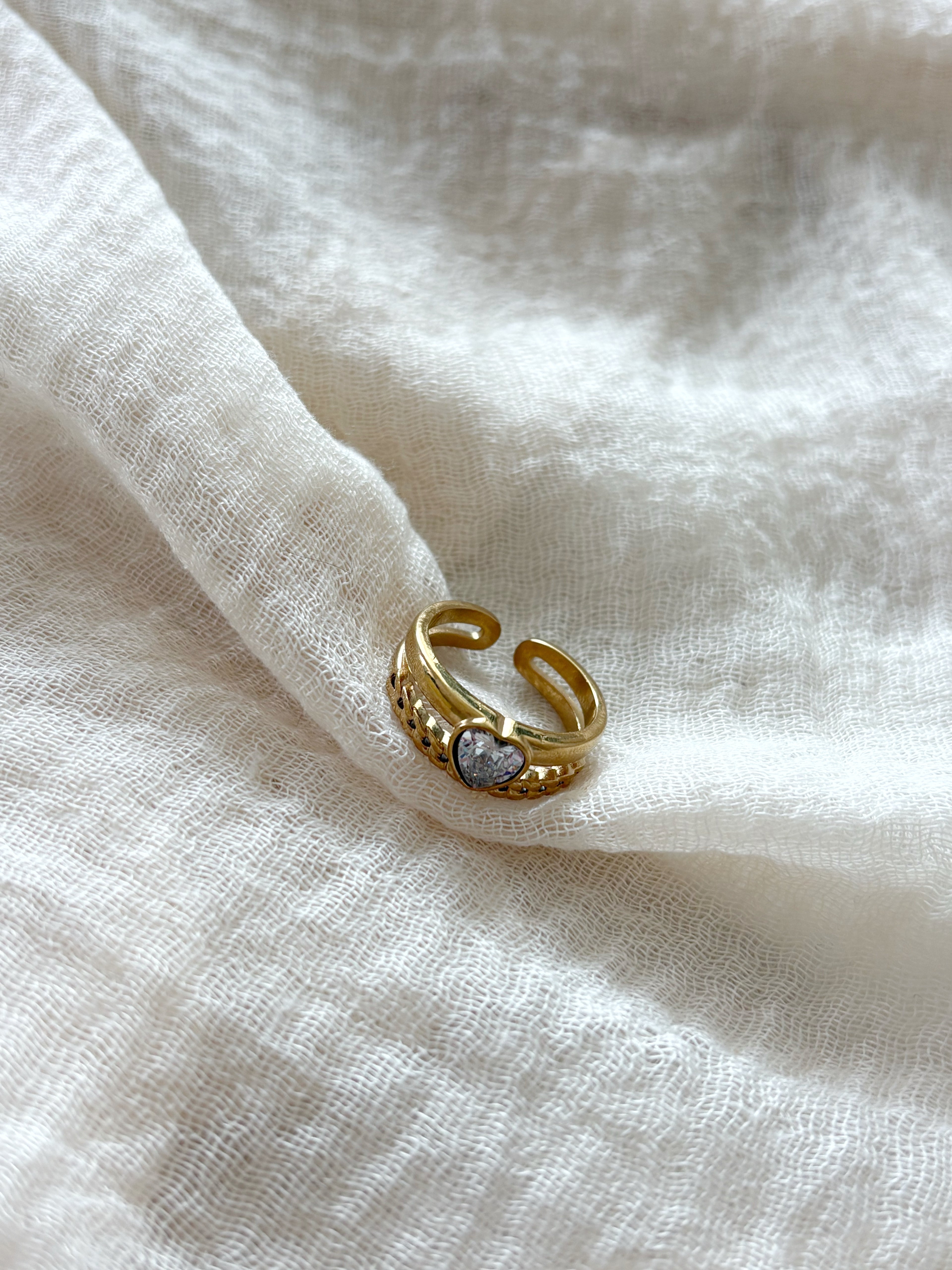 Anello Cuore Bianco