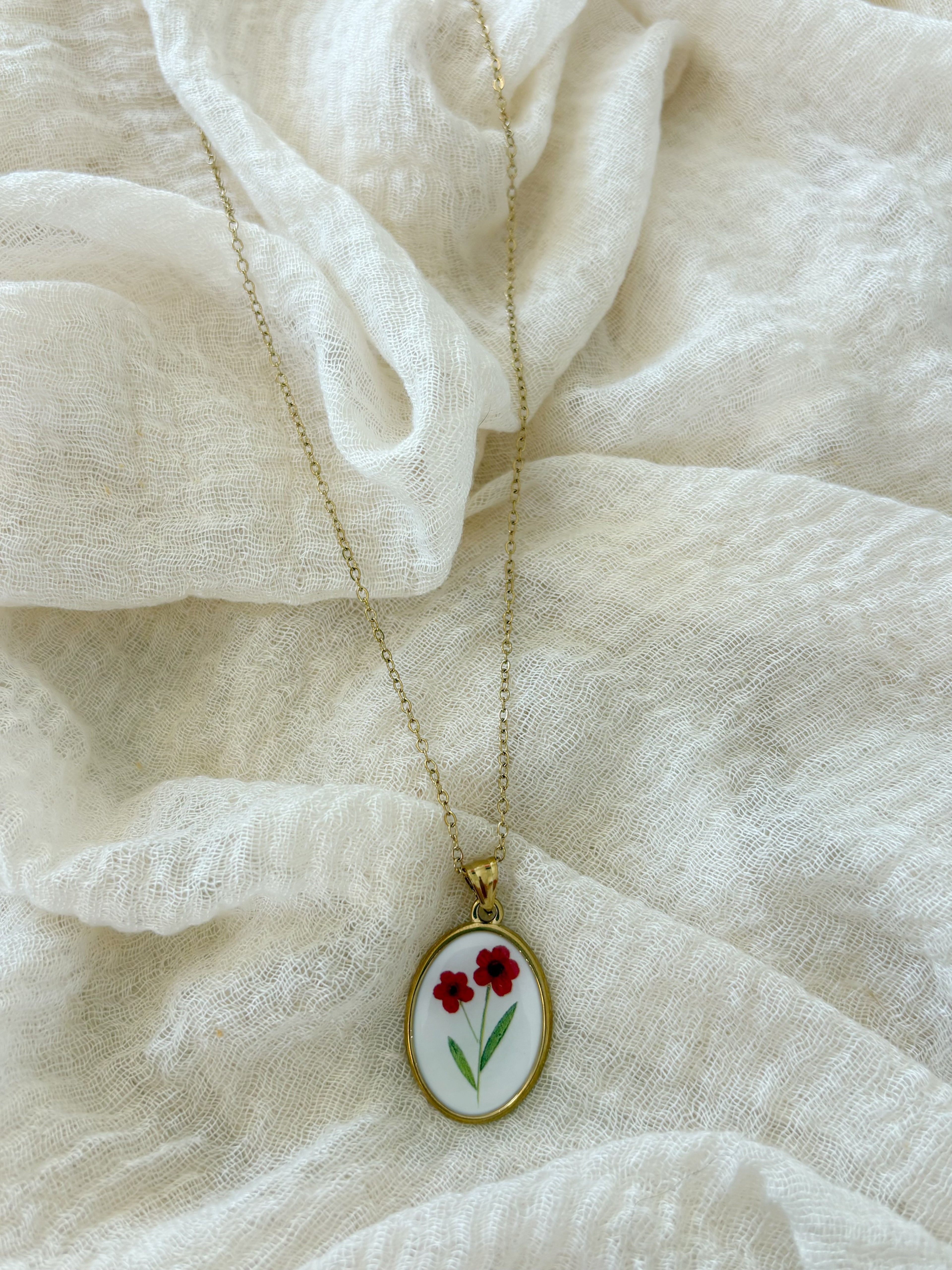 Collana Red Flowers