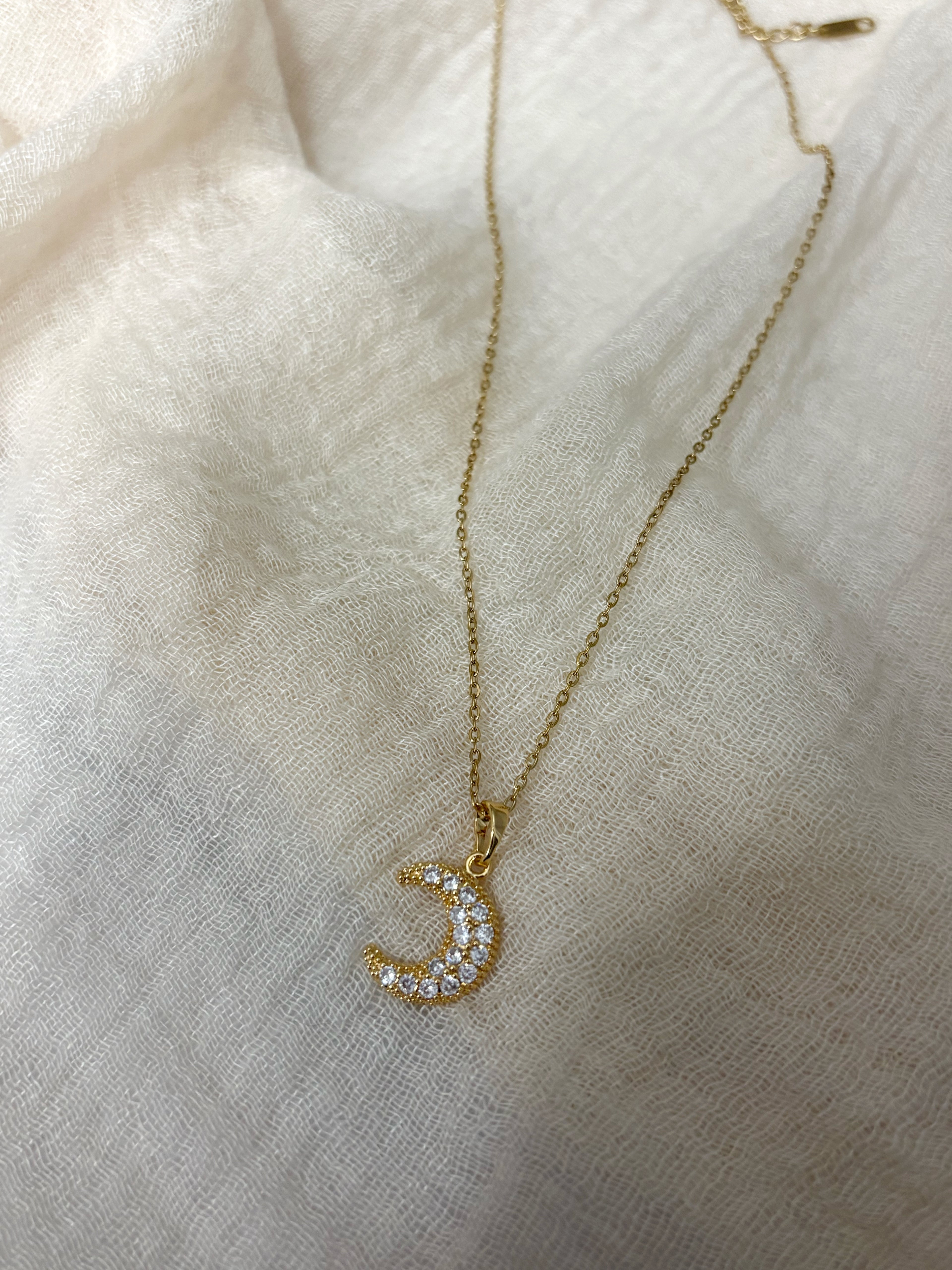 Collana Luna Zirconi Gold