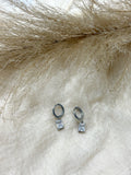Orecchini Hoop Pietra Silver