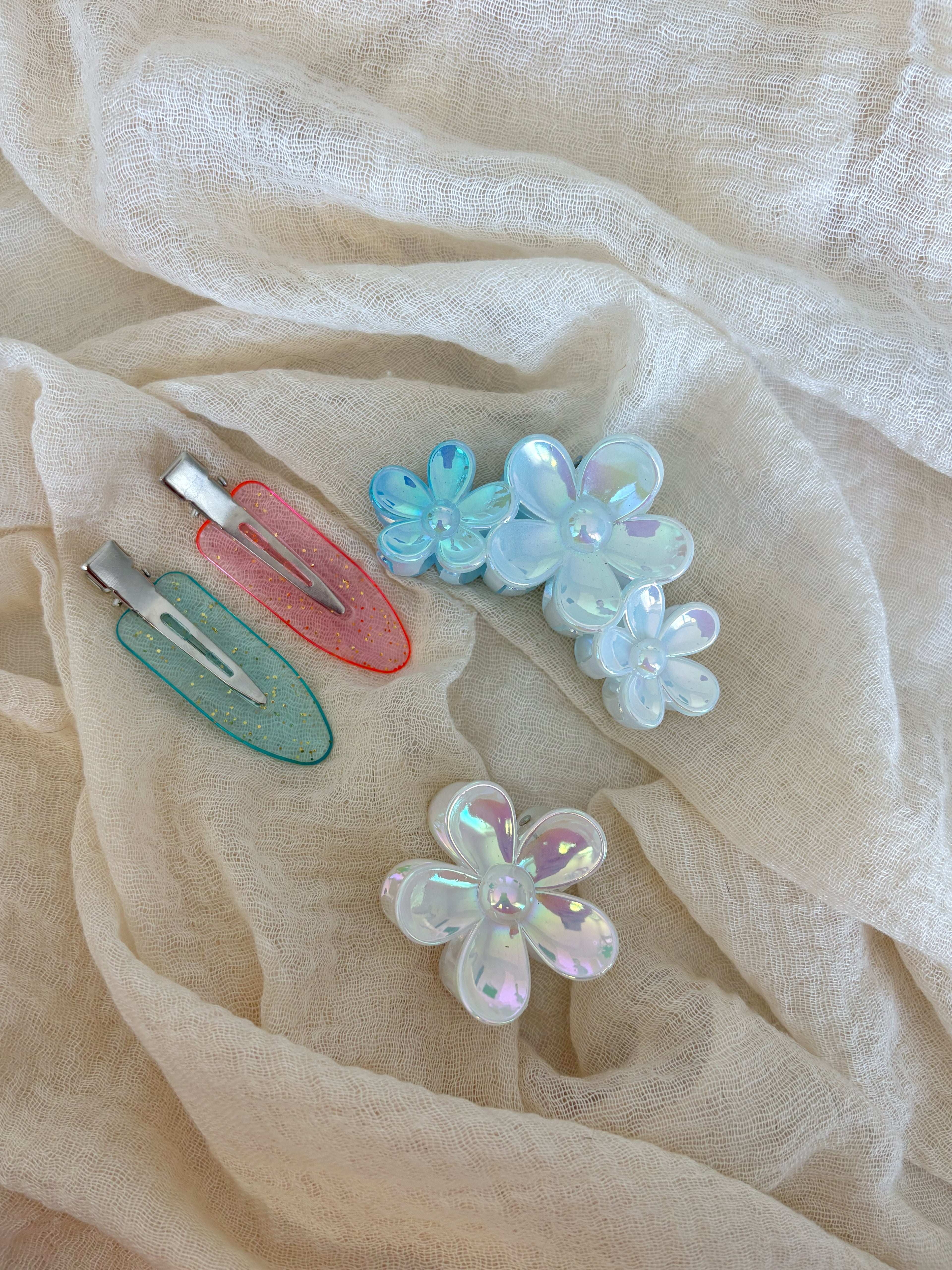 Set pinza + mollettine per capelli