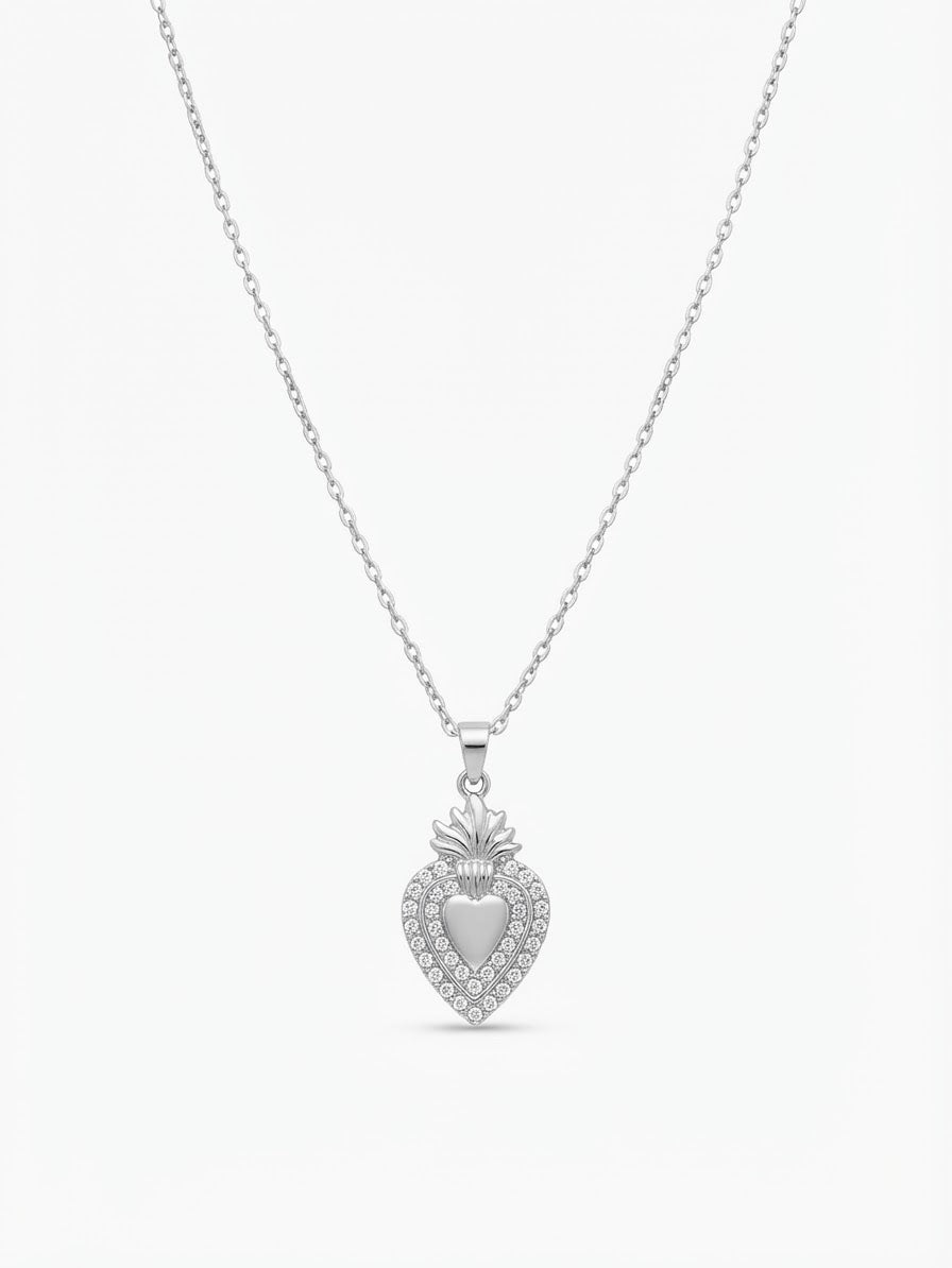 Collana Cuore Sacro silver