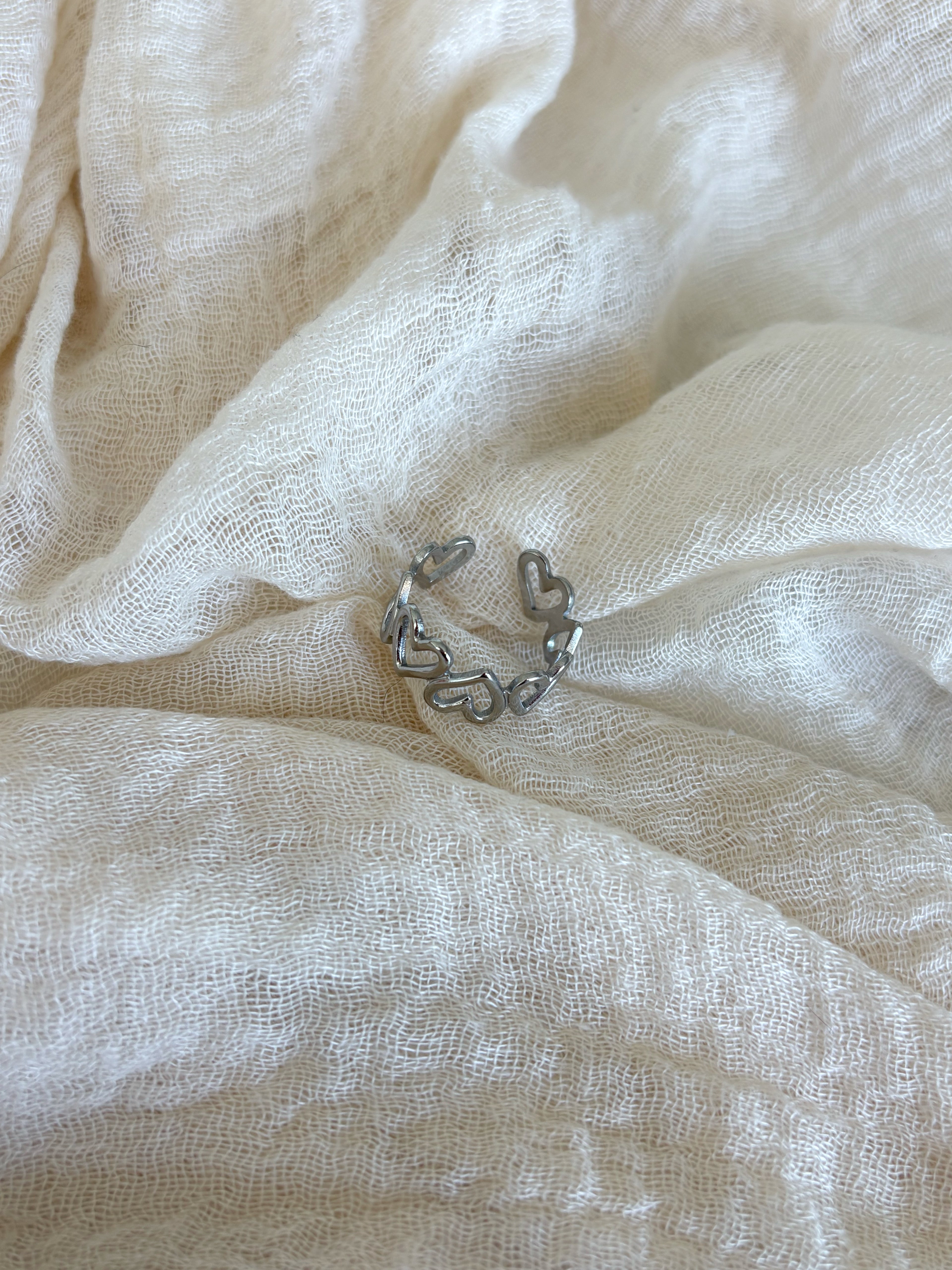 Anello Cuori Silver