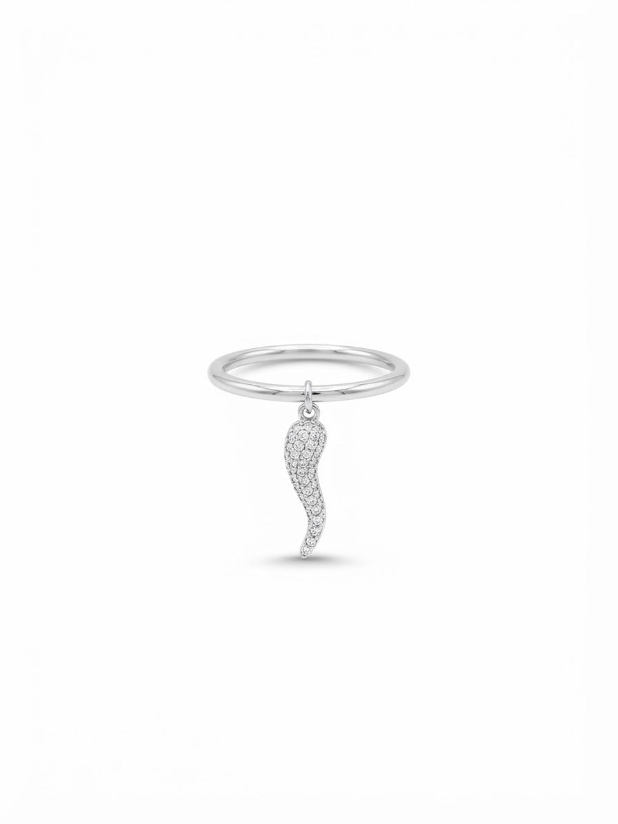Anello Corno Pendente Silver