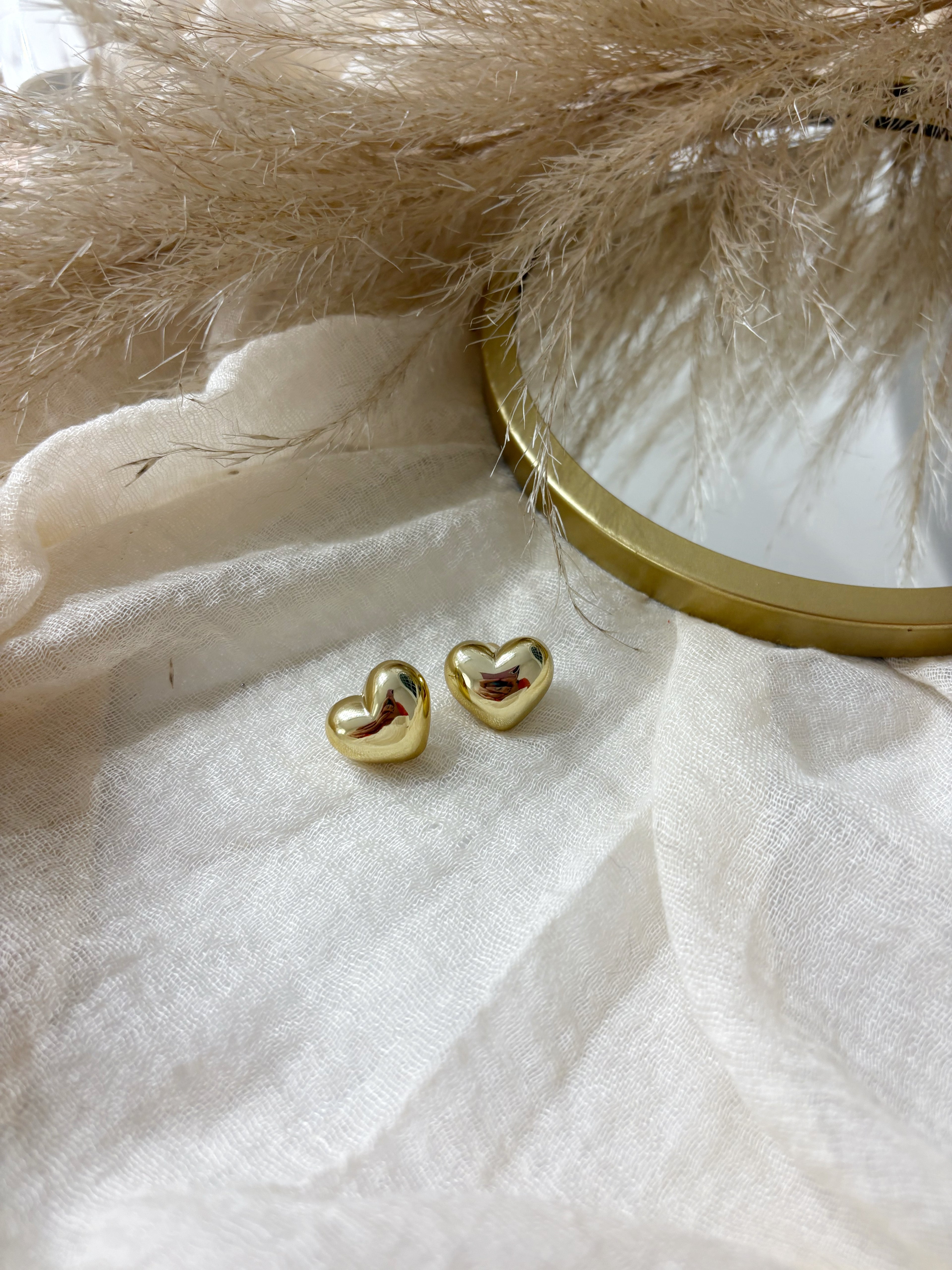 Orecchini Cuore Bombato Gold