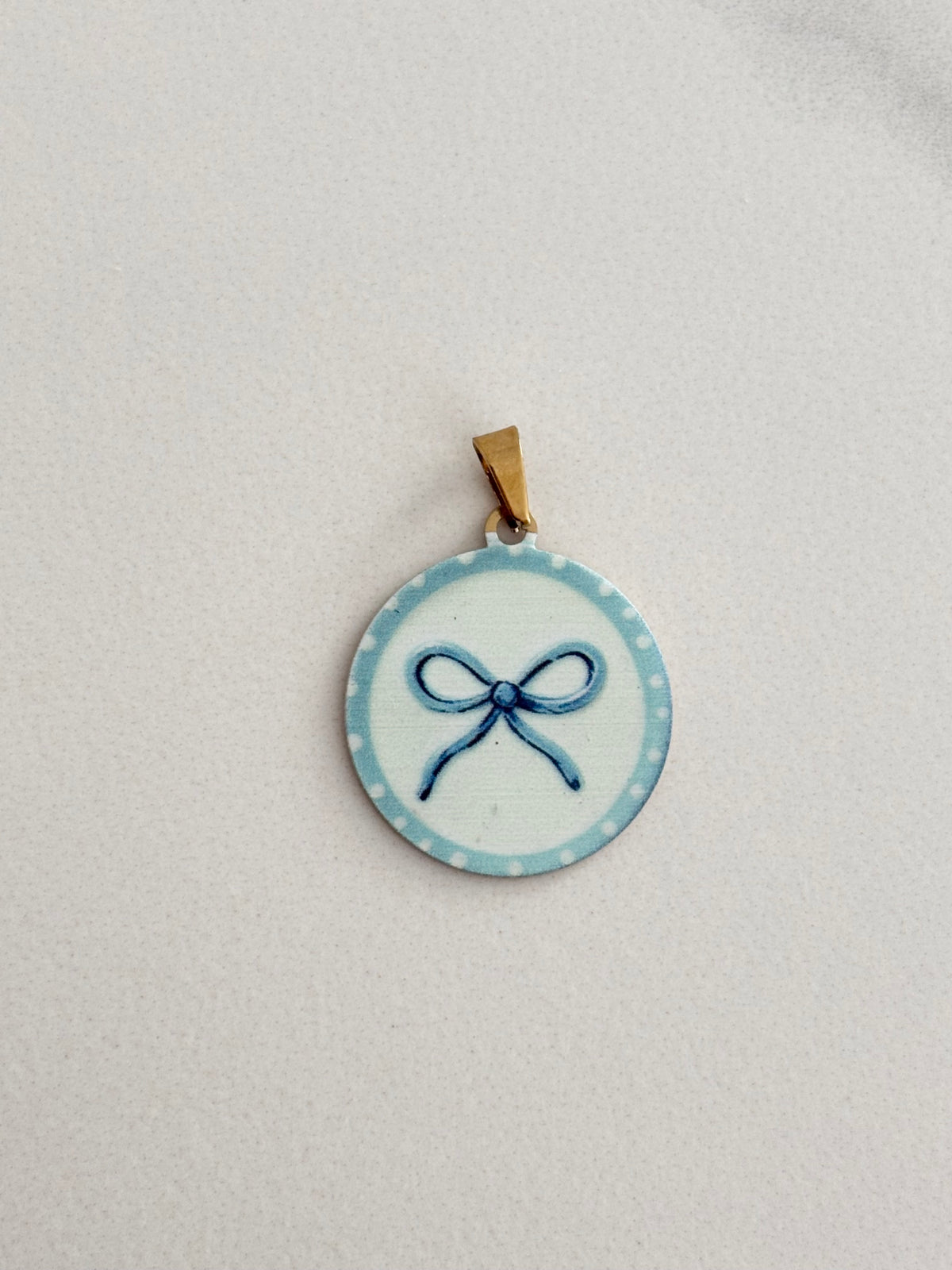 Ciondolo Fiocco Azzurro