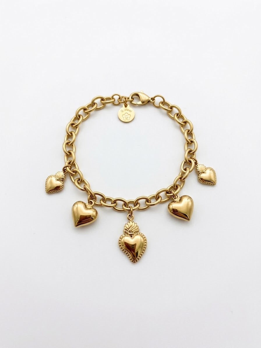 Bracciale Charm Cuoricini