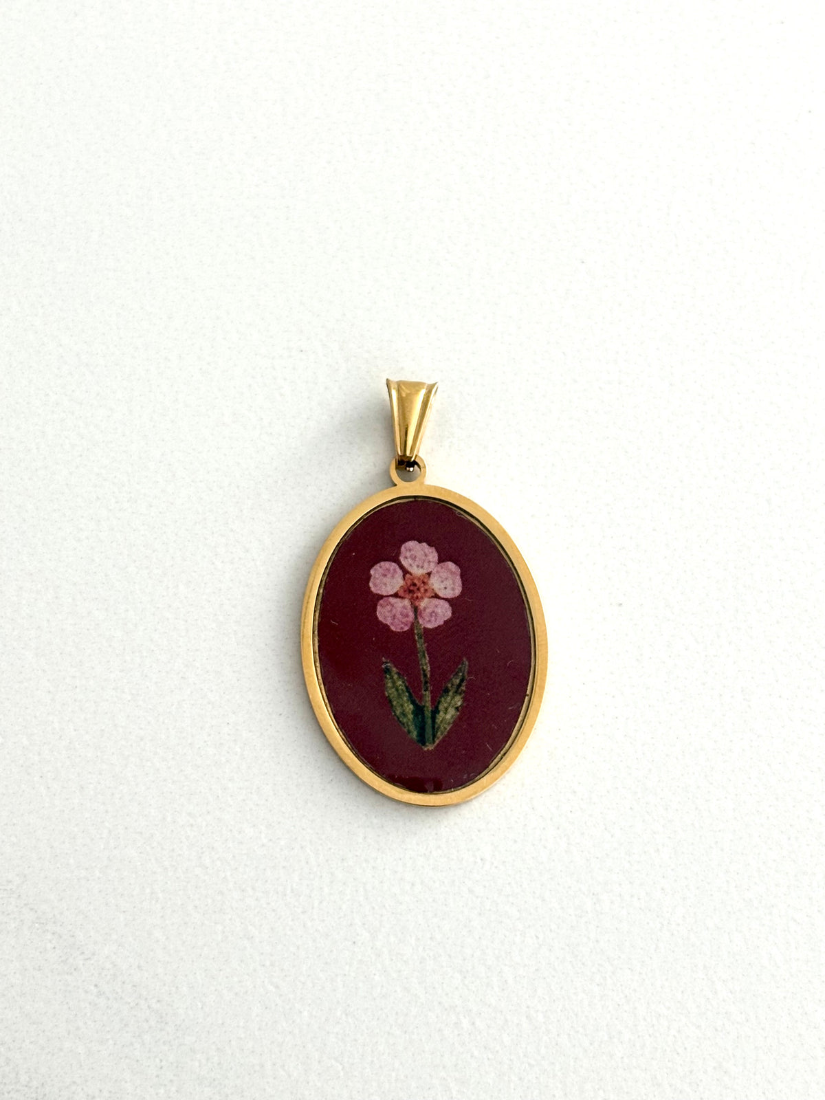 Ciondolo Bordeaux Fiore