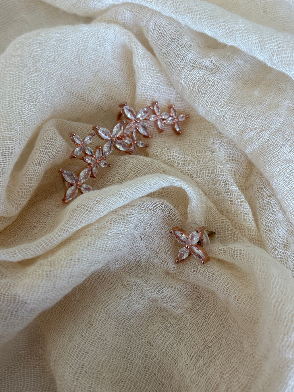Orecchini Flowers Oro Rosa