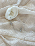 Orecchini SaliScendi Cuori Silver