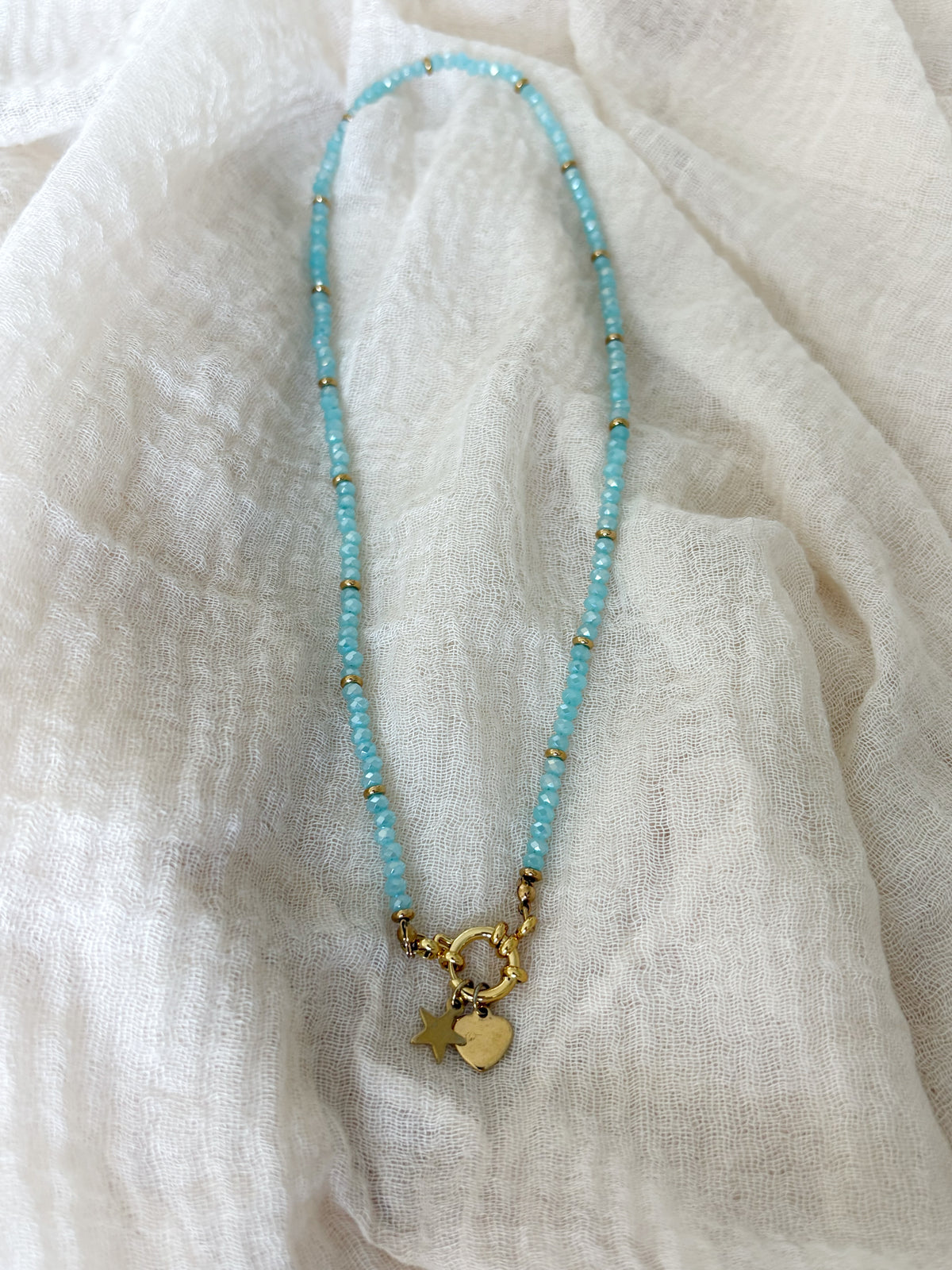 Collana Cuore Stella Azzurra