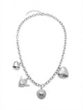 Collana Charm Cuori Silver