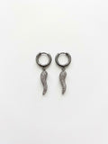 Orecchini Hoop Corno Silver