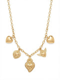 Collana Charm Cuori Gold