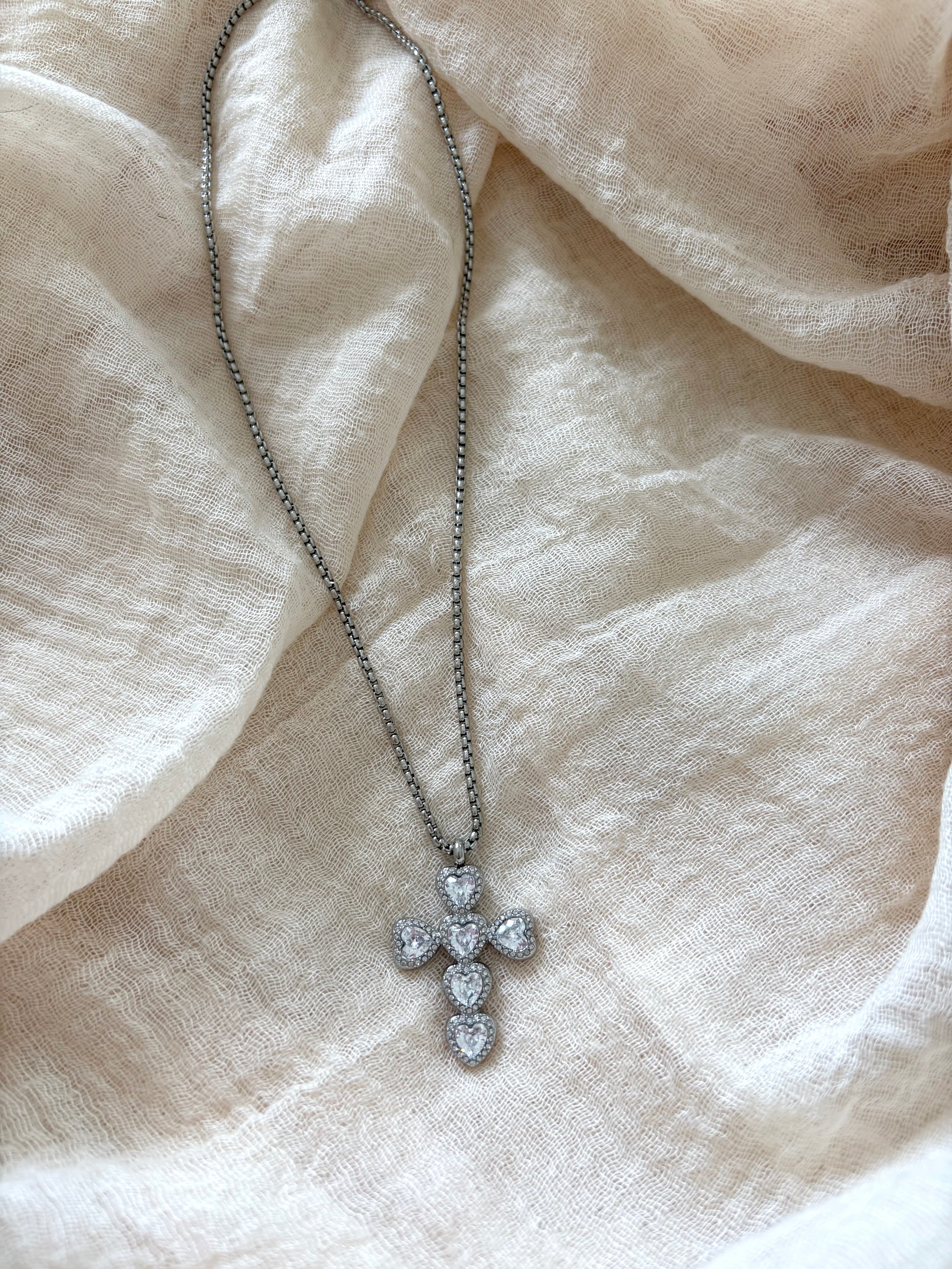 Collana Croce Silver