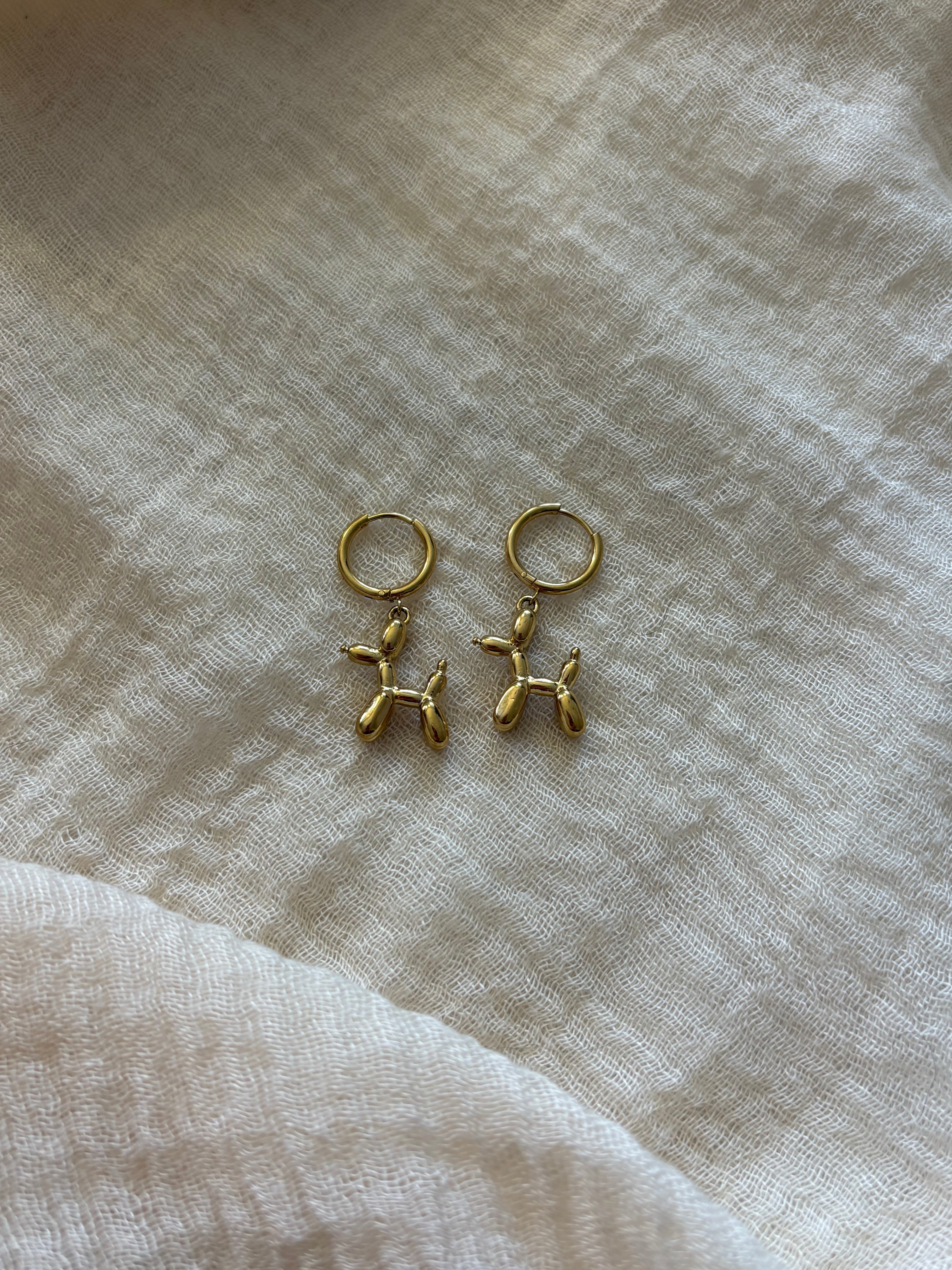 Orecchini Hoop Dog Gold