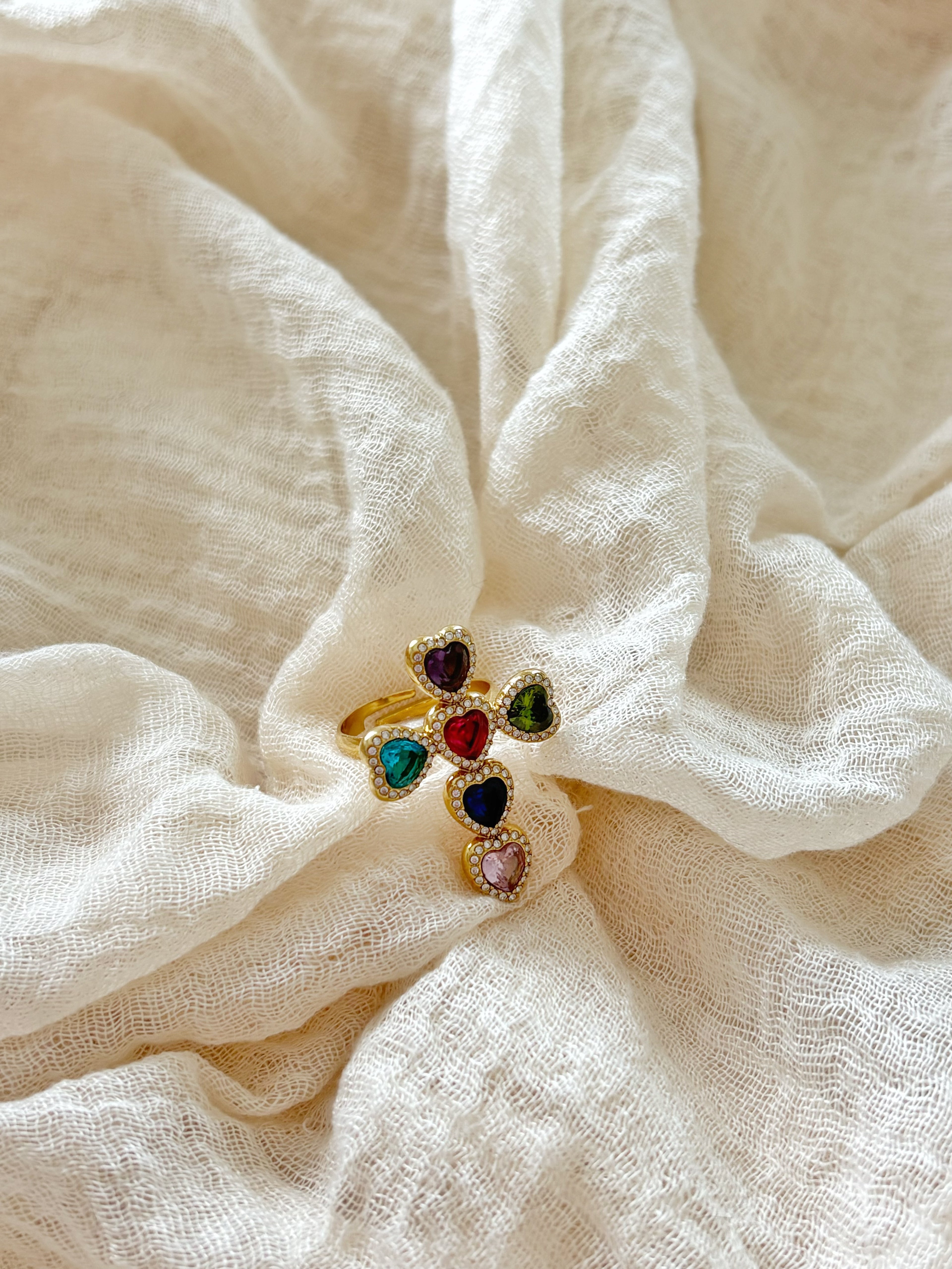Anello Croce Multicolor