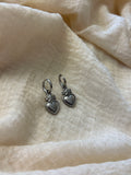 Orecchini Hoop Cuore Sacro Silver