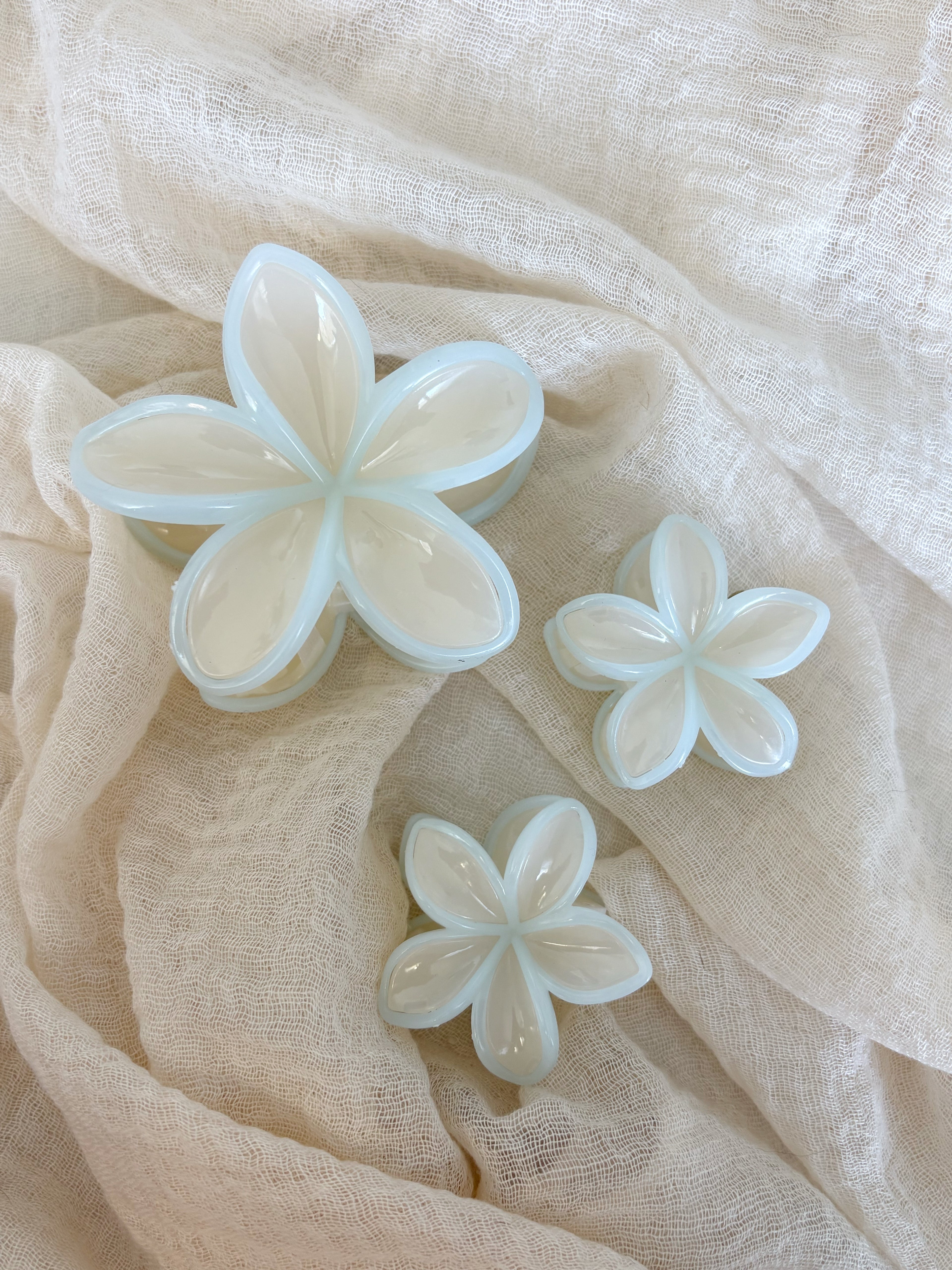 Set pinza + mollettine per capelli bianco e azzurro