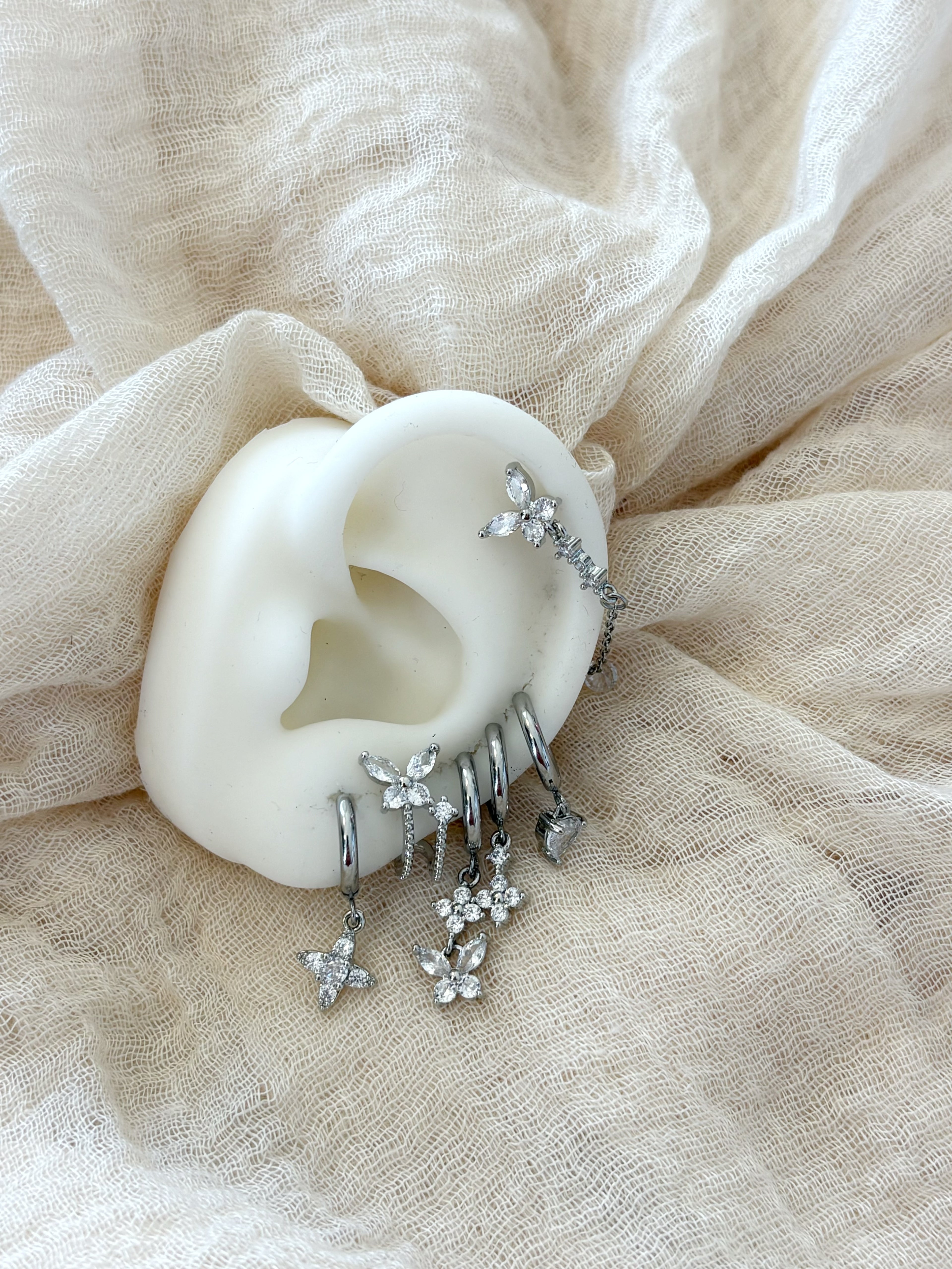 Set Orecchini Flower Silver