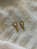 Orecchini Hoop Croce Gold