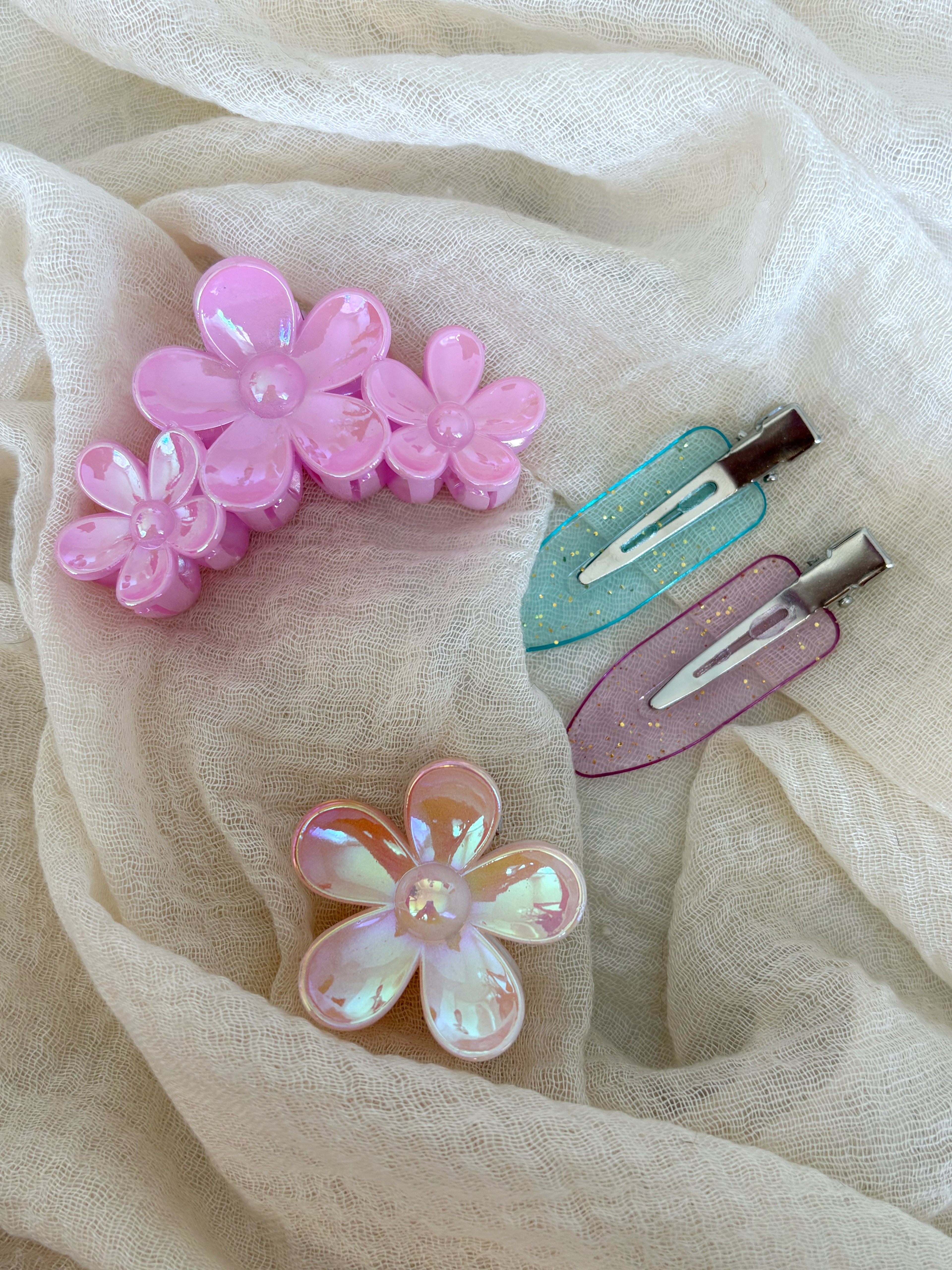 Set pinza + mollettine per capelli