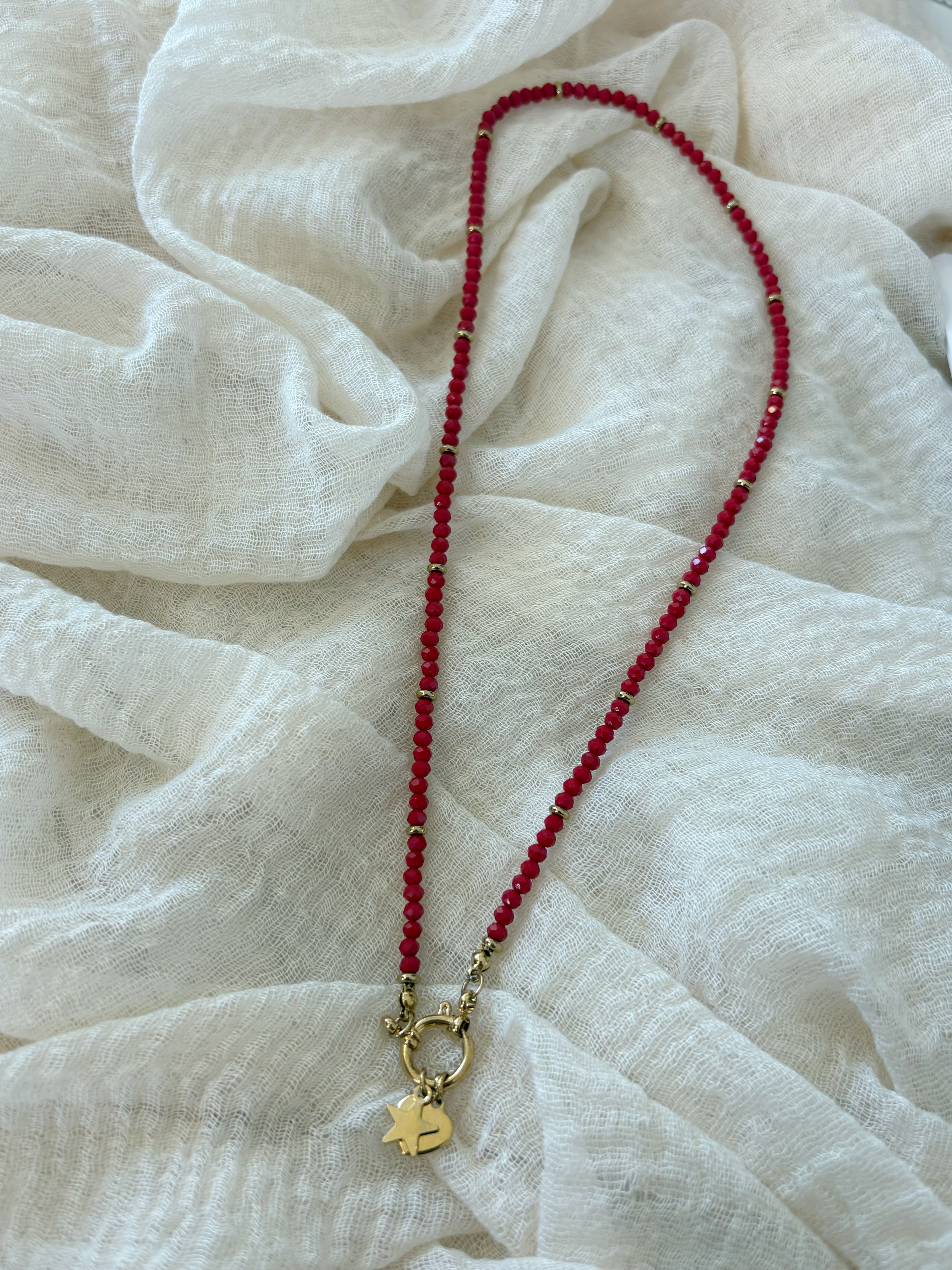 Collana Cuore Stella Rossa