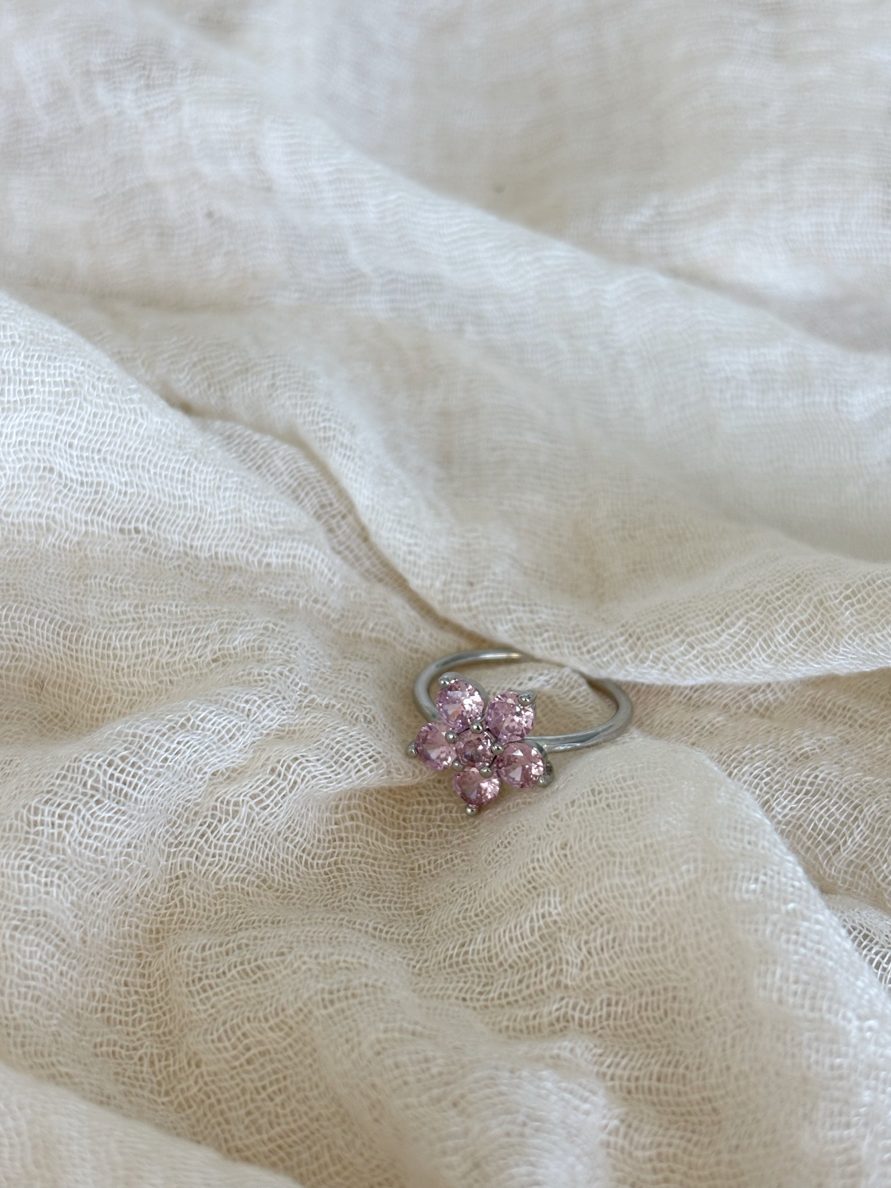 Anello Fiore Rosa