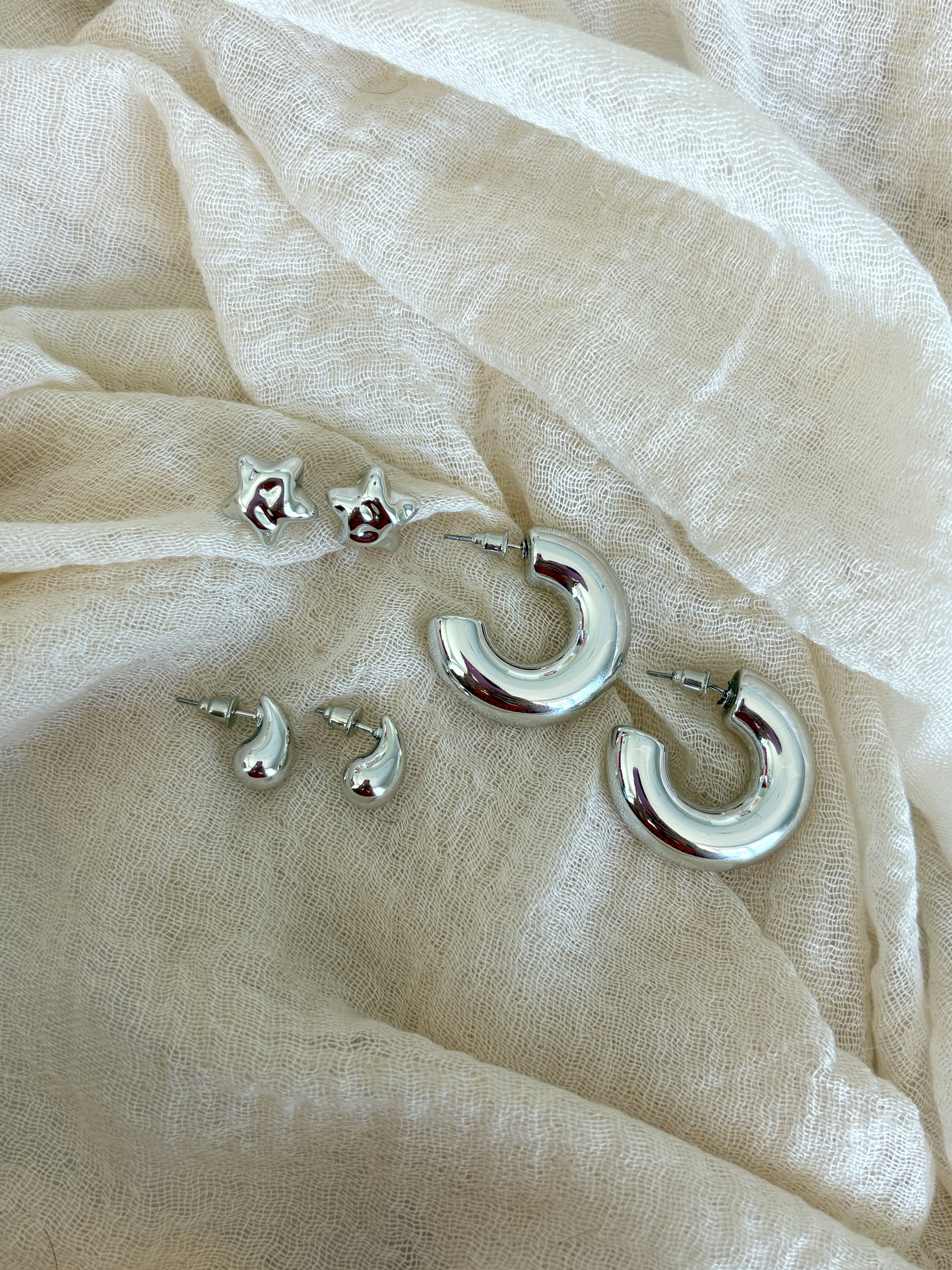Set orecchini mix silver